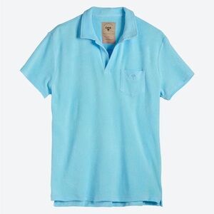 OAS Sky Blue Terry Cotton Polo for Men